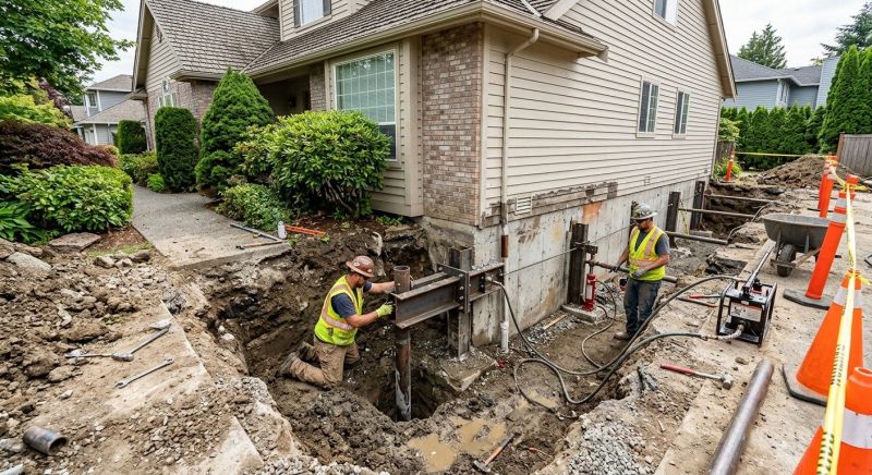 Our team working on Foundation Repair projects in Broward County, FL