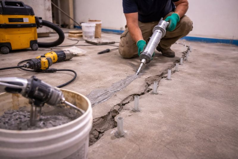 Cracked Basement Floor Repair in Broward County, FL