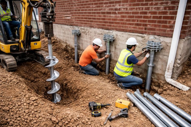Helical Piers Installation in Broward County, FL