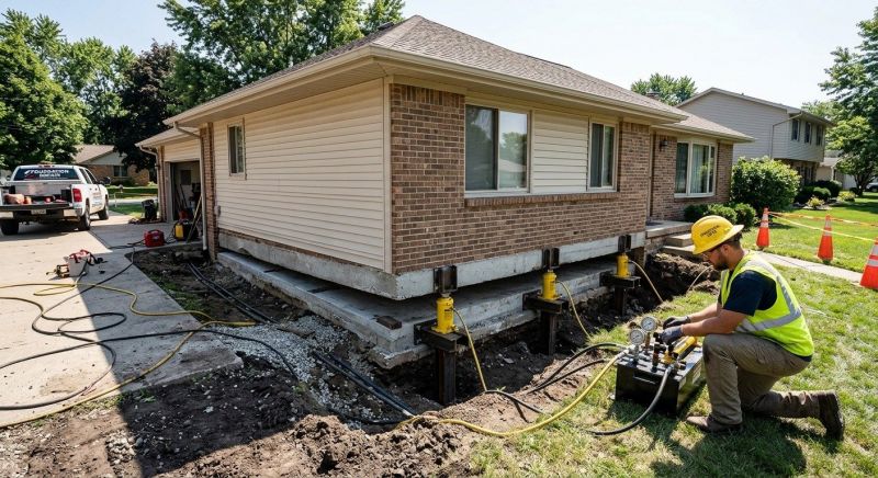 Sinking Foundation Lifting in Broward County, FL